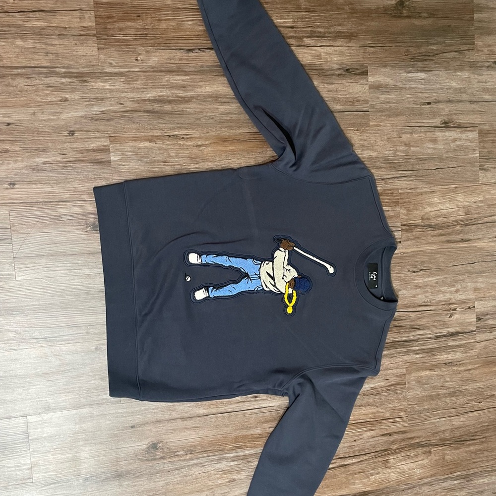 Men's Navy Golf Graphic Crewneck Sweater